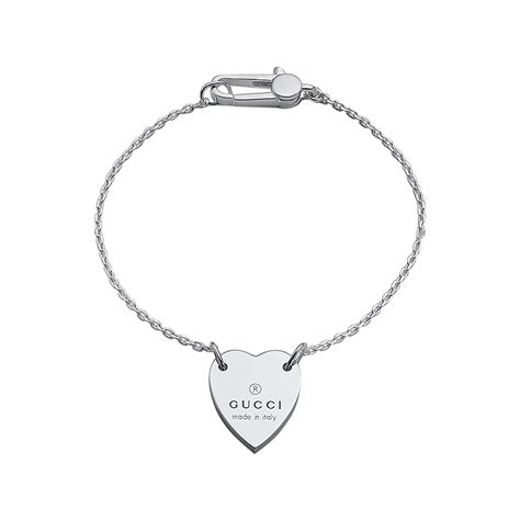 gucci heart bracelet|gucci trademark bracelet.